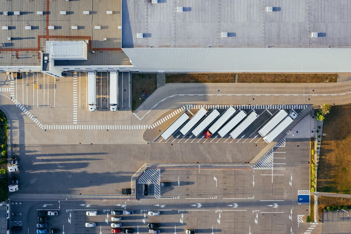 Logistikzentrum von oben